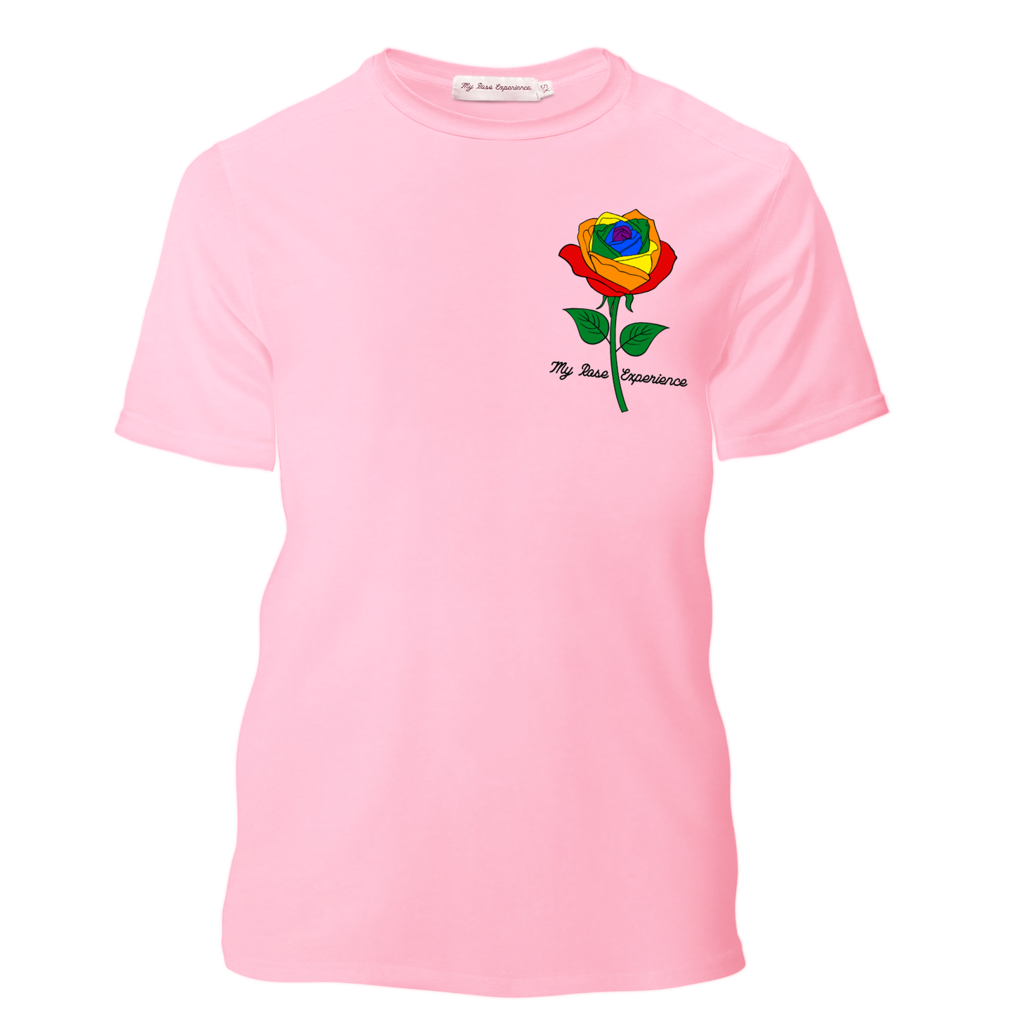 My Rose Experience signature rainbow rose oversized T-shirt