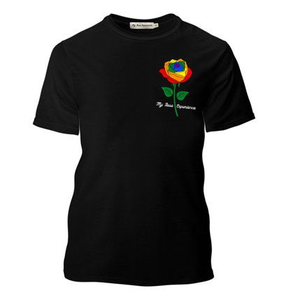 My Rose Experience signature rainbow rose oversized T-shirt