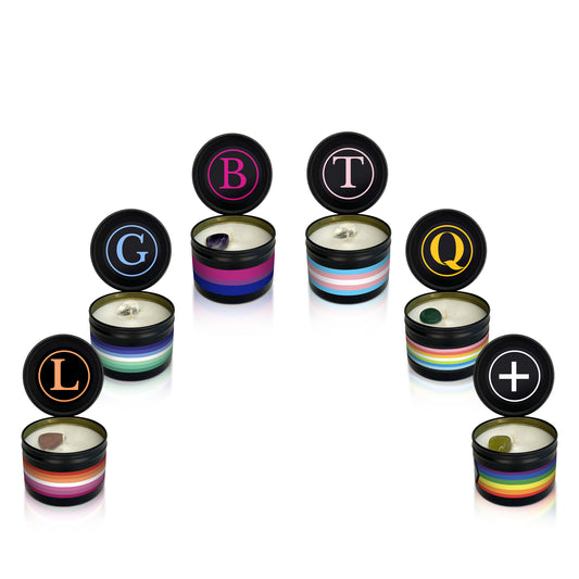 6 piece LGBTQ+ Flag Candle Flight (limited edition)